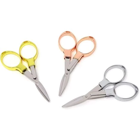 BARES 3PCS Edelstahl Faltbare Taschen-Sicherheitsschere Für Reisen Home Office 1 BARES 3PCS Edelstahl Faltbare Taschen-Sicherheitsschere Für Reisen Home Office