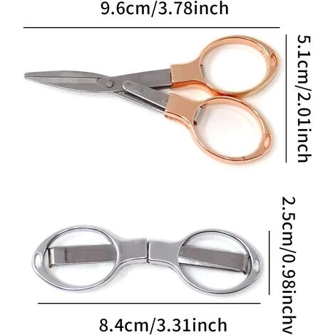 BARES 3PCS Edelstahl Faltbare Taschen-Sicherheitsschere Für Reisen Home Office 2 BARES 3PCS Edelstahl Faltbare Taschen-Sicherheitsschere Für Reisen Home Office – Bild 2