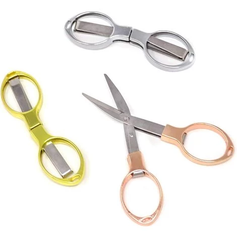 BARES 3PCS Edelstahl Faltbare Taschen-Sicherheitsschere Für Reisen Home Office 5 BARES 3PCS Edelstahl Faltbare Taschen-Sicherheitsschere Für Reisen Home Office – Bild 5