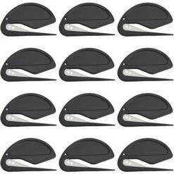 ILOVEMILAN 12er Set Brieföffner Für Herren 4 Farben Mit Rasierklinge Für Briefumschläge, Päckchen, Papierschneider, Briefschneider