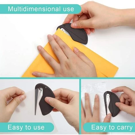 ILOVEMILAN 12er Set Brieföffner Für Herren 4 Farben Mit Rasierklinge Für Briefumschläge, Päckchen, Papierschneider, Briefschneider 5 ILOVEMILAN 12er Set Brieföffner Für Herren 4 Farben Mit Rasierklinge Für Briefumschläge, Päckchen, Papierschneider, Briefschneider – Bild 5