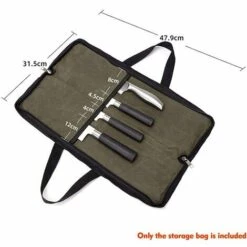 ASUPERMALL Messertasche (4 Steckplatze), Canvas Kochmesser-Rolltasche Mit Haltbaren Griffen, Tragbare Wasserdichte Messertasche Messertasche - Modell: Armeegrun -Angebote Schneidwerkzeug Store 41566852 4