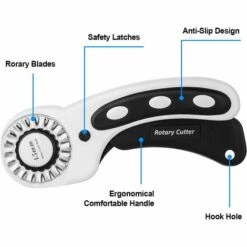 TRIOMPHE 45MM Orange Rotary Cutter Kit Cutter Patchwork Rundmesser Rundmesser Rollenmesser Stoffmesser Ledermesser Nähtuch Leder Nähen -Angebote Schneidwerkzeug Store 41667574 4