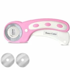 TRIOMPHE Rosa 45MM Rotary Cutter Kit Cutter Patchwork Rundmesser Rundmesser Rollenmesser Stoffmesser Ledermesser Nähen Stoff Leder Nähen