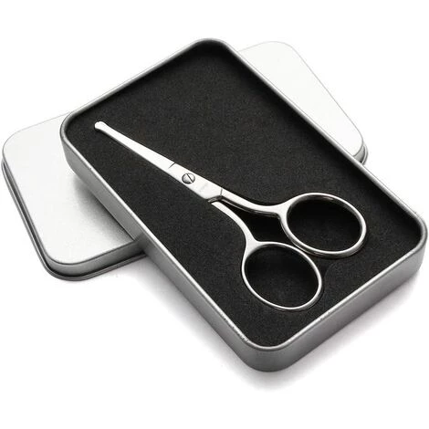 TRIOMPHE Edelstahl Schönheitsschere Gebogener Kopf Stickschere Rundkopf Haarschere Augenbrauenschere Schönheitsschere 2 Stück Edelstahl Nasenhaarschere + PVC-Etui 5 TRIOMPHE Edelstahl Schönheitsschere Gebogener Kopf Stickschere Rundkopf Haarschere Augenbrauenschere Schönheitsschere 2 Stück Edelstahl Nasenhaarschere + PVC-Etui – Bild 5