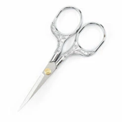 TRIOMPHE Vintage Blumenmuster Nähte Klassische Stickerei Geschmiedete Edelstahl Schneiderschere (Silber)