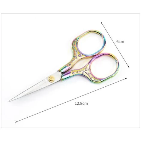 TRIOMPHE Vintage Blumenmuster Nähte Klassische Stickerei Geschmiedete Edelstahl Schneiderschere (Silber) 2 TRIOMPHE Vintage Blumenmuster Nähte Klassische Stickerei Geschmiedete Edelstahl Schneiderschere (Silber) – Bild 2