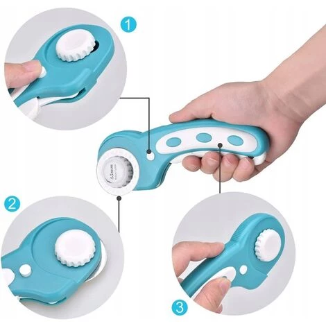 TRIOMPHE Das Wechselblatt-Rotationsmesser-Kit Ist Ideal Zum Nähen, Stoffschneiden, Papierschneiden, Lederschneiden Usw. Sehr Gut Geeignet Für Handwerker, Maßanfertigungen Etc. Grün 2 TRIOMPHE Das Wechselblatt-Rotationsmesser-Kit Ist Ideal Zum Nähen, Stoffschneiden, Papierschneiden, Lederschneiden Usw. Sehr Gut Geeignet Für Handwerker, Maßanfertigungen Etc. Grün – Bild 2