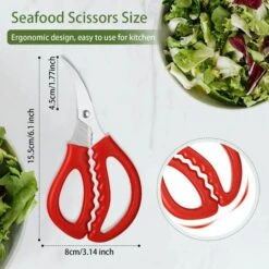 BRIDAY Küchenschere Für Meeresfrüchte Multifunktionale Edelstahlschere Meeresfrüchte Fisch Krabben Garnelen Hummerschere Geeignet Für Küche Meeresfrüchte Schälwerkzeuge (3, Rot) 7 BRIDAY Küchenschere Für Meeresfrüchte Multifunktionale Edelstahlschere Meeresfrüchte Fisch Krabben Garnelen Hummerschere Geeignet Für Küche Meeresfrüchte Schälwerkzeuge (3, Rot) -Angebote Schneidwerkzeug Store 41863970 3