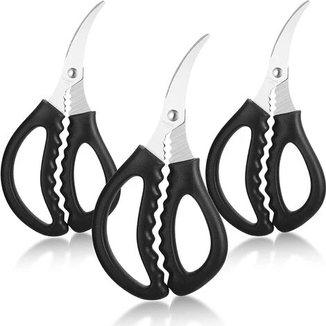 BRIDAY Küchenschere Für Meeresfrüchte Multifunktionale Edelstahlschere Meeresfrüchte Fisch Krabben Garnelen Hummerschere Geeignet Für Küche Meeresfrüchte Schälwerkzeuge (3, Schwarz) 1 BRIDAY Küchenschere Für Meeresfrüchte Multifunktionale Edelstahlschere Meeresfrüchte Fisch Krabben Garnelen Hummerschere Geeignet Für Küche Meeresfrüchte Schälwerkzeuge (3, Schwarz)