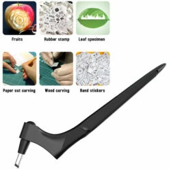 HAPPYSHOPPING Edelstahl-Bastelmesser Präzisions-Craft-Schneidwerkzeuge 360-Grad-rotierende Klinge Handheld-Cutter Mit Drei Verschiedenen Winkel-Ersatzklingen 15°/30°/45° Für Hobby-Kunsthandwerk-Sammelalbum,Gelb -Angebote Schneidwerkzeug Store 42156745 5