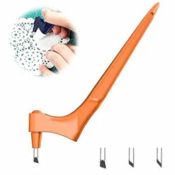 ASUPERMALL Edelstahl-Bastelmesser Prazisions-Handwerksschneidewerkzeuge 360-Grad-rotierende Klinge Handheld-Cutter Mit Drei Verschiedenen Winkel-Ersatzklingen 15 ° / 30 ° / 45 ° Fur Hobby-Kunsthandwerk-Scrapbook - Modell:Orange