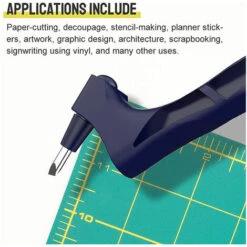 ASUPERMALL Edelstahl-Bastelmesser Prazisions-Handwerks-Schneidwerkzeuge 360-Grad-rotierende Klinge Handheld-Cutter Mit 30°-Klinge Fur Hobby-Kunsthandwerk-Scrapbook -Angebote Schneidwerkzeug Store 42512858 5