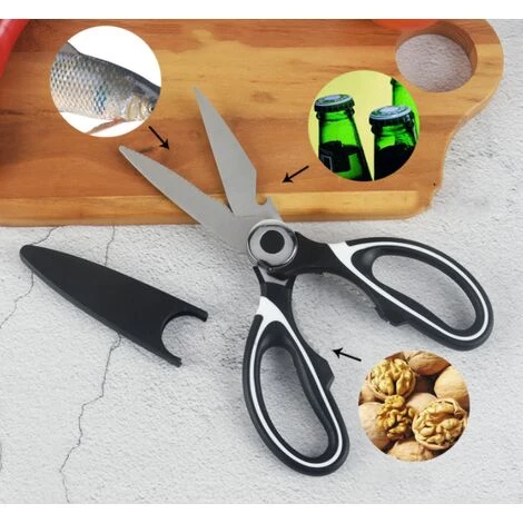 ILoveMilan Multifunktions-Küchenschere Geeignet Für Hühnerknochen Gemüse Melone Fischknochen Fleischschere Mehrzweck-Haushaltsschere 3 ILoveMilan Multifunktions-Küchenschere Geeignet Für Hühnerknochen Gemüse Melone Fischknochen Fleischschere Mehrzweck-Haushaltsschere – Bild 3