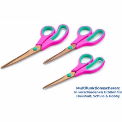 MAXIMEX Scherenset Titan-beschichtet Pink 5tlg.Schere Edelstahl Haushaltscheren Scissors -Angebote Schneidwerkzeug Store 43634008 4
