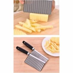 BRIDAY Wellmesser, Edelstahl-Pommes-Frites-Schneider, Kartoffelscheibenmesser Für Pommes, Gemüse, Karotten, Zwiebeln, Gurken -Angebote Schneidwerkzeug Store 45295981 3