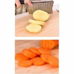 BRIDAY Wellmesser, Edelstahl-Pommes-Frites-Schneider, Kartoffelscheibenmesser Für Pommes, Gemüse, Karotten, Zwiebeln, Gurken -Angebote Schneidwerkzeug Store 45295981 4