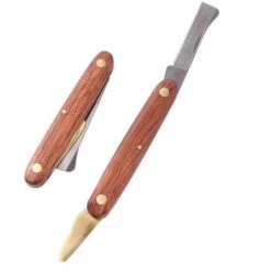 HAPPYSHOPPING Garten Faltbares Pfropfen Gartenmesser Obstgarten Sämling Baumschneider Schere Schere Obstbaum Impfung Gartenschere,Packung Von 1, Braun