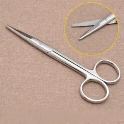 THSINDE 2er-Pack Pflegeschere Zebra-Muster Krankenhaus-Gewebeschere Rundkopf Ellenbogen Gerade Chirurgische Krankenschwester Edelstahl