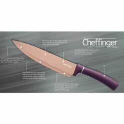 Cheffinger 6 Teile Rose Gold Lila Messerset Messer Fleischmesser Brotmesser -Angebote Schneidwerkzeug Store 47114654 4