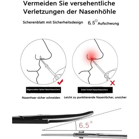 THSINDE Nasenhaarschere-Edelstahl Nasenhaarschneideschere 2 THSINDE Nasenhaarschere-Edelstahl Nasenhaarschneideschere – Bild 2