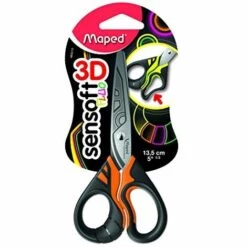 GRÜN MAPED 13.5CM 3D SENSOFT FLEXIBEL GRIFFE ERGONOMISCH KINDER SCHERE