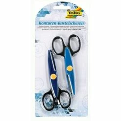 FOLIA 799/2 - KONTURENSCHEREN SET, BASTELSCHEREN, 2 STÜCK, SORTIERT MIT VERSCHIEDENEN SCHNITTMUSTERN