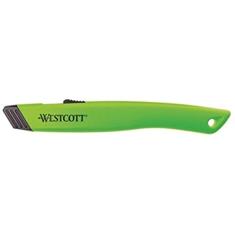 WESTCOTT E-16475 00 SICHERHEITS-CUTTER MIT KERAMIK-SICHERHEITSKLINGE, AUTOMATISCH EINZIEHBAR, GRÜN 1 WESTCOTT E-16475 00 SICHERHEITS-CUTTER MIT KERAMIK-SICHERHEITSKLINGE, AUTOMATISCH EINZIEHBAR, GRÜN