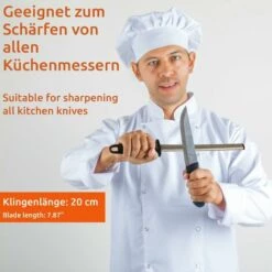 ECENCE Wetzstahl Messer-schleifer Diamant Wetzstab Messerschärfer Schleifstab Oval 20cm -Angebote Schneidwerkzeug Store 51946335 3