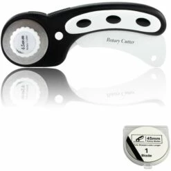 ECENCE Rollschneider Rollmesser Stoffschneider Rundschneider + Ersatzklinge 45mm -Angebote Schneidwerkzeug Store 51946367 2