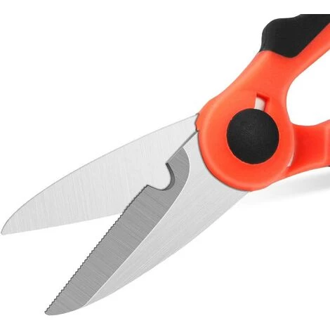 LANGRAY Elektrikerschere 142 Mm, Hochwertige Gezackte Klinge Aus Rostfreiem Stahl, Professioneller ABS-Kabelabzieher Mit Doppelter Injektion, Scharf Und Langlebig, Geeignet Für Links- / Rechtshänder 3 LANGRAY Elektrikerschere 142 Mm, Hochwertige Gezackte Klinge Aus Rostfreiem Stahl, Professioneller ABS-Kabelabzieher Mit Doppelter Injektion, Scharf Und Langlebig, Geeignet Für Links- / Rechtshänder – Bild 3