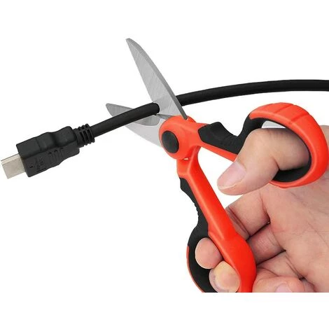 LANGRAY Elektrikerschere 142 Mm, Hochwertige Gezackte Klinge Aus Rostfreiem Stahl, Professioneller ABS-Kabelabzieher Mit Doppelter Injektion, Scharf Und Langlebig, Geeignet Für Links- / Rechtshänder 5 LANGRAY Elektrikerschere 142 Mm, Hochwertige Gezackte Klinge Aus Rostfreiem Stahl, Professioneller ABS-Kabelabzieher Mit Doppelter Injektion, Scharf Und Langlebig, Geeignet Für Links- / Rechtshänder – Bild 5