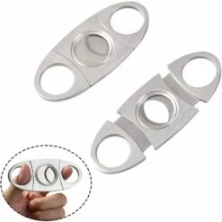 LANGRAY Silber Zigarrenschneider Aus Edelstahl, Zigarrenschneider, Zigarrenschneider, Doppelklingenschere -Angebote Schneidwerkzeug Store 52039680 3