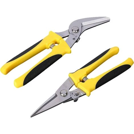 TINOR Blechschere Metallschere Ideal Für Werkzeuge Zum Reparieren Und Schneiden Von Metalldraht,Gerader Mund Und Gebogener Mund 210MM 2 Stück 1 TINOR Blechschere Metallschere Ideal Für Werkzeuge Zum Reparieren Und Schneiden Von Metalldraht,Gerader Mund Und Gebogener Mund 210MM 2 Stück