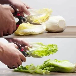 ECHOO Multifunktions-Küchenschere, Hühnerknochenschere, Multifunktions-Edelstahlschere Zum Schneiden Von Gemüse, Schneiden Von Hühnerbauch, Kneifen Von Nüssen, Flaschenöffner -Angebote Schneidwerkzeug Store 53099348 5
