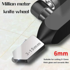 HAPPYSHOPPING Tragbarer Manueller Glasfliesenöffner Hand-Ersatzschneidköpfe Keramikfliesen-Glasschneider Multifunktions-Glasschnitt,Schwarz -Angebote Schneidwerkzeug Store 53325443 4