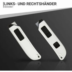 BESTLIVINGS Sicherheitsmesser Cuttermesser Mit Automatischem Klingeneinzug, Eronomisches Design, Vielseitige Einsatzmöglichkeiten, Beidseitig Bedienbar -Angebote Schneidwerkzeug Store 54077568 2