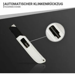 BESTLIVINGS Sicherheitsmesser Cuttermesser Mit Automatischem Klingeneinzug, Eronomisches Design, Vielseitige Einsatzmöglichkeiten, Beidseitig Bedienbar -Angebote Schneidwerkzeug Store 54077568 3
