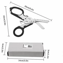 Betterlife 6-in-1-Notfallschere, Multifunktionsschere, Sicherheitsgurtschneider, Multifunktionszange, Überlebensangeln Im Freien, Aus Edelstahl, 1 Stück, Blau -Angebote Schneidwerkzeug Store 54097411 5