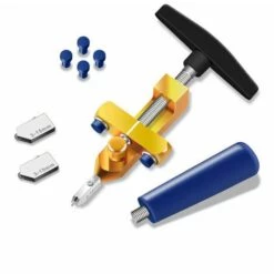 2-in-1-Glasschneider-Werkzeugsatz, Betterlife Premium-Qualität 3 Mm-15 Mm Glasschneidewerkzeug Zum Schneiden Von Glas/Spiegel/Buntglas Mit 2 Zusätzlichen Köpfen, 4 Druckbits