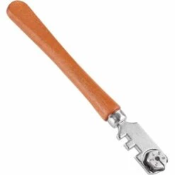 Betterlife 30 Mm Professional Roller Glasschneider Sechsrad Metallrad Handwerk Schneidwerkzeug Kit Mit Holzgriff (1 Stück)