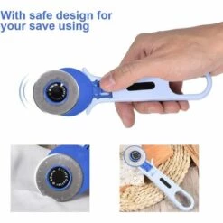 OCXIN Blauer Rollschneider, 45 Mm, Nähzubehör, Roller, Rund, Zum Basteln, Für Leder, Für Stoff-Nadelarbeiten (45 Mm) 9 OCXIN Blauer Rollschneider, 45 Mm, Nähzubehör, Roller, Rund, Zum Basteln, Für Leder, Für Stoff-Nadelarbeiten (45 Mm) -Angebote Schneidwerkzeug Store 54174939 5