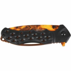 IFIELD Basic EL29033, Mango ABS Schwarz, 10 Cm Orangefarbenes Blatt Mit 3D-Sägedruck, Mit Gürtelclip. -Angebote Schneidwerkzeug Store 54460513 3