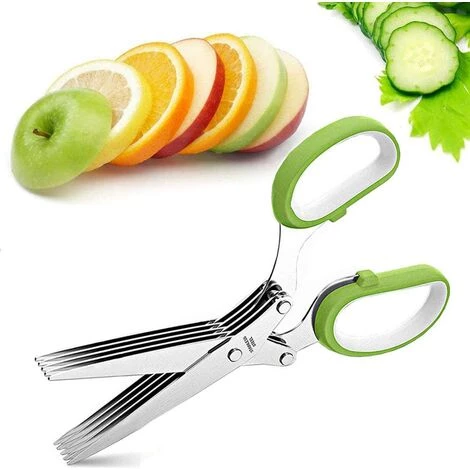 ILOVEMILAN Kräuterschere, 5-Klingen-Schere Kräuterschere Für Aromatische Kräuter, Ausgestattet Mit Reinigungskamm 3 ILOVEMILAN Kräuterschere, 5-Klingen-Schere Kräuterschere Für Aromatische Kräuter, Ausgestattet Mit Reinigungskamm – Bild 3