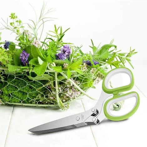 ILOVEMILAN Kräuterschere, 5-Klingen-Schere Kräuterschere Für Aromatische Kräuter, Ausgestattet Mit Reinigungskamm 5 ILOVEMILAN Kräuterschere, 5-Klingen-Schere Kräuterschere Für Aromatische Kräuter, Ausgestattet Mit Reinigungskamm – Bild 5