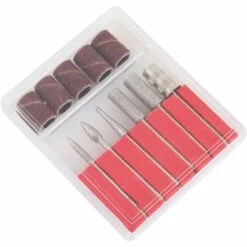 QERSTA Professionelles Nagelpolierset, Nagelpoliermaschine, Universeller Schleifkopf, Professionelle Nagelmaniküre, Für Maniküre, Pediküre, Peeling, Polieren, Schleifen