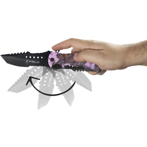 Taktisches Messer IFIELD Basic EL29025, Schwarze Klinge Mit 9 Cm Säge, Gesamtlänge 21 Cm, Mango Aluminium 3D-Druck 4 Taktisches Messer IFIELD Basic EL29025, Schwarze Klinge Mit 9 Cm Säge, Gesamtlänge 21 Cm, Mango Aluminium 3D-Druck – Bild 4