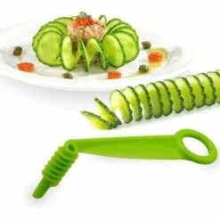 GESCHENKE Spiralschneider Klinge Hand Slicer Cutter Gurke Karotte Kartoffel Gemüse Spiralmesser Küchenzubehör Werkzeuge