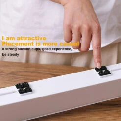 LIFCAUSAL Saugnapf-Frischhaltefolie-Schiebeschneider, Verstellbare Länge, Haushaltsteiler, Aufbewahrung Und Schneidebox, Kreatives Küchenzubehör (1 Cutter + 1 Plastikfolie) -Angebote Schneidwerkzeug Store 55636938 4