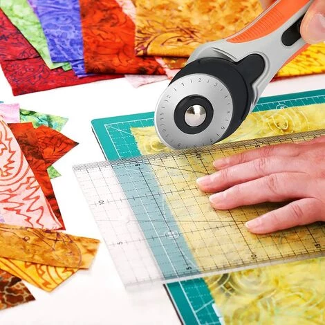 OYLDA 45-mm-Rotationsschneider-Set Mit 7 Ersatzrotationsklingen Sicherheitsverschluss 2 OYLDA 45-mm-Rotationsschneider-Set Mit 7 Ersatzrotationsklingen Sicherheitsverschluss – Bild 2